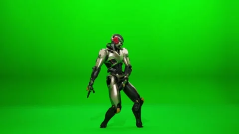 Fantasy Robot Mech Dance Render Stock Footage 321921083