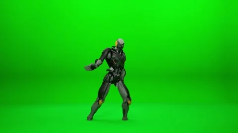 Fantasy Robot Mech Dance Render Stock Footage 322166748