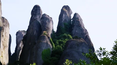 Fantasy Rock Formations of Meteora 库存影片 52854251