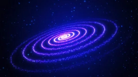 Fantasy rotating particle nebula galaxy(After Effects production) Video stock 307932446