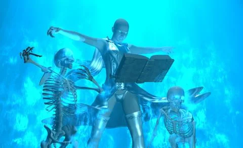 Fantasy scene Illustrazione stock