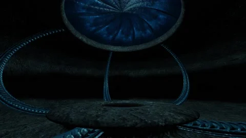 Fantasy Sci-fi alien cave 3d render illustration Video stock 149346793