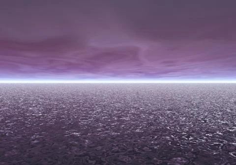 Fantasy sea scape Illustrazione stock