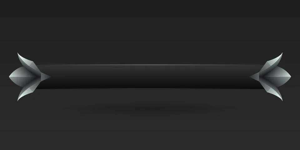 Fantasy silver border game interface screen title banner Stock Illustration