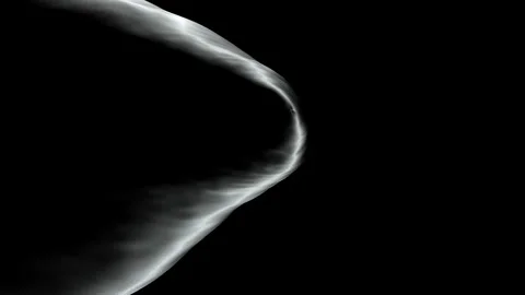 Fantasy Smoke Whispering Mist Wave Motion Element on Black Background Stock Footage 337763979