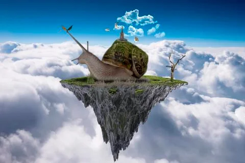 Fantasy Snail 스톡 사진