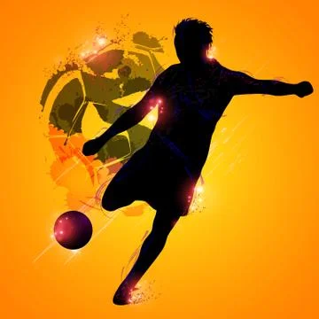 Fantasy soccer player Stock Illustration