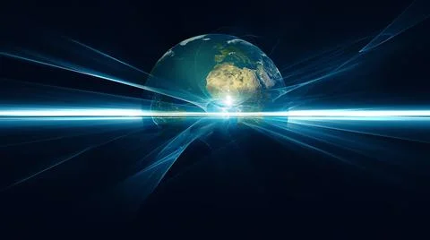 Fantasy Space Landscape Illustrazione stock