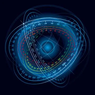 Fantasy space navigation sphere. Stock Illustration
