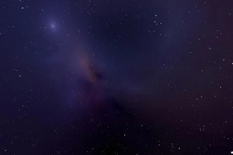 Fantasy space nebula. Giant interstellar cloud with stars Illustration
