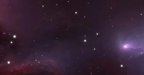 Fantasy space nebula. Giant interstellar cloud with stars Illustrazione stock
