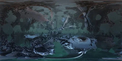 Fantasy space world in 3D animation Stock Footage 82174361