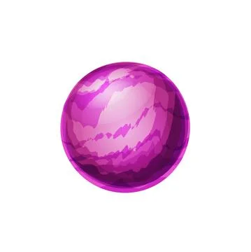 Fantasy space world, alien life planet globe ball Illustrazione stock