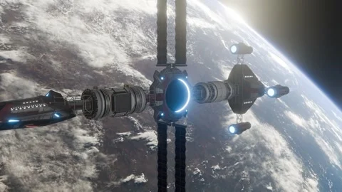 A Fantasy Spaceship Stock Footage 321822972