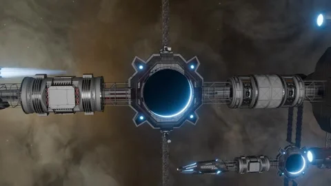 A Fantasy Spaceship Stock Footage 321822988