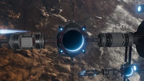 A Fantasy Spaceship Stock Footage 321823014