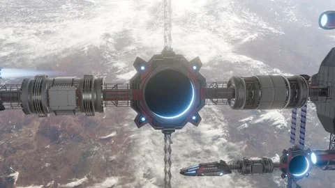 A fantasy spaceship Stock Footage 321915982