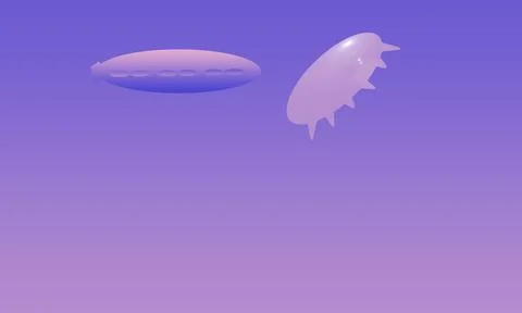 Fantasy spaceships outer space landscape Illustrazione stock