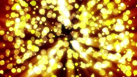 A fantasy style 3d rendering of festive yellow lights covering the whole area Stock Illustration