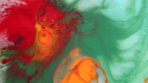 Fantasy surface of colored paints Stock Footage 81324305