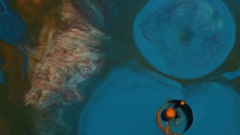 Fantasy surface of colored paints Stock Footage 85327181