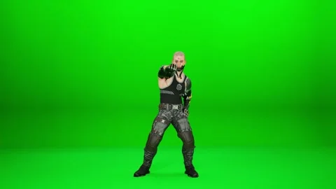 Fantasy Tactical Gear Mercenary Dance Cinematic Render Stock Footage 320162116