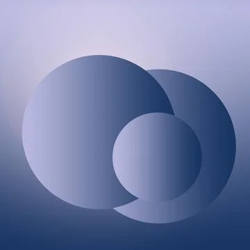 Fantasy three planets in gradient sky Stock-Illustration