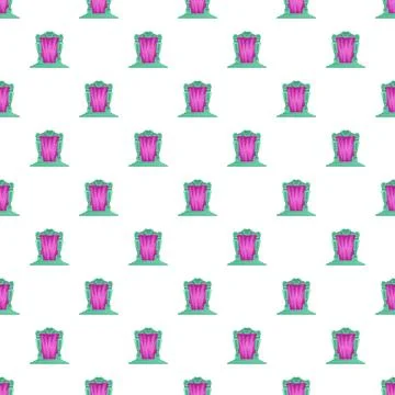 Fantasy throne pattern creating a seamless background design Stock Illustration