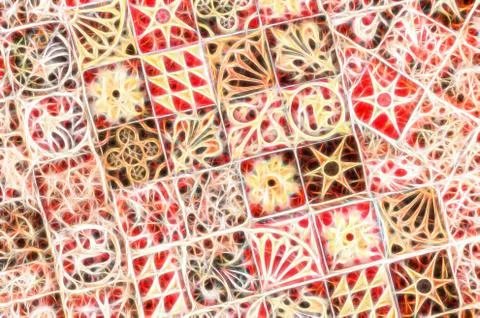 Fantasy tiles Stock Photos