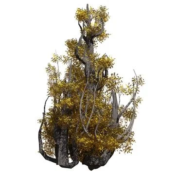 Fantasy tree 3d illustration isolated on white background Stock Illustration