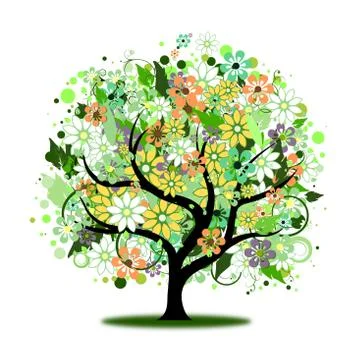 Fantasy tree Stock Illustration