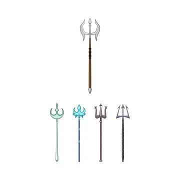 Fantasy tridents with magic and ocean influence Stock-Illustration
