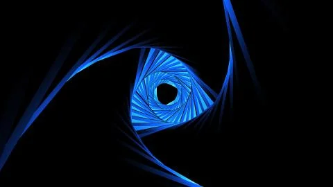 Fantasy tunnel with fractal elements. Digital technology background Stock Illustration