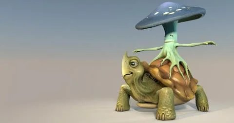 Fantasy turtle Stock Illustration