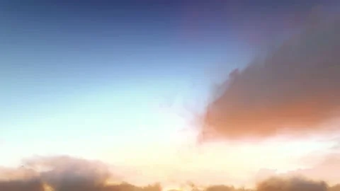 Fantasy Twilight Morning Dramatic Peach Sunrise Clouds Time Lapse Seamless Loop Video stock 159709035