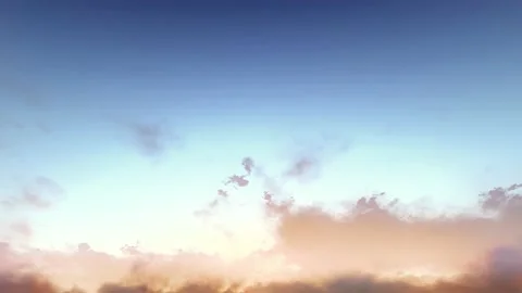 Fantasy Twilight Morning Dramatic Peach Sunrise Clouds Time Lapse Seamless Loop Stock Footage 159709234