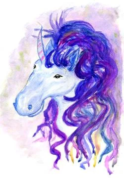 Fantasy unicorn art Stock Illustration
