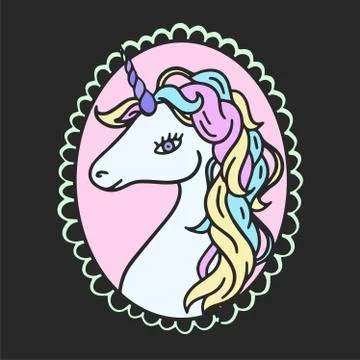 Fantasy unicorn Stock Illustration