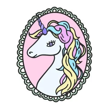 Fantasy unicorn Stock Illustration