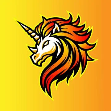 Fantasy Unicorn Logo Vector Illustration Stock Illustration