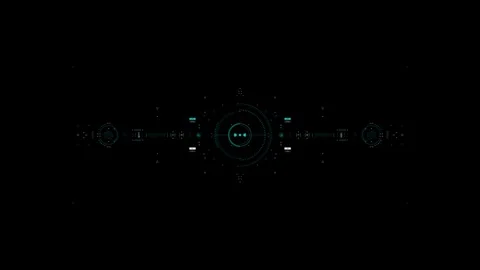 Fantasy user interface control screen overlay | Hud video Stock Footage 289059277