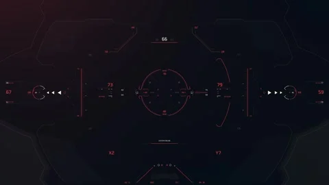 Fantasy user interface GFX video | Targeting Hud Stock Footage 289056197