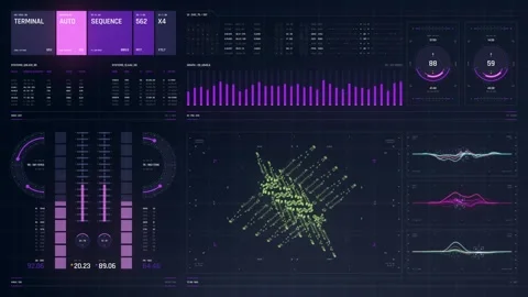 Fantasy user interface Hud GFX video Stock Footage 289067640