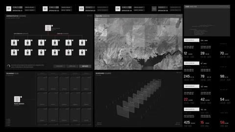 Fantasy user interface operating system Hud video Stock Footage 289061822