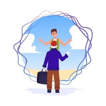 Fantasy vector scene of spatial travel portal on isolated background. Illustrazione stock