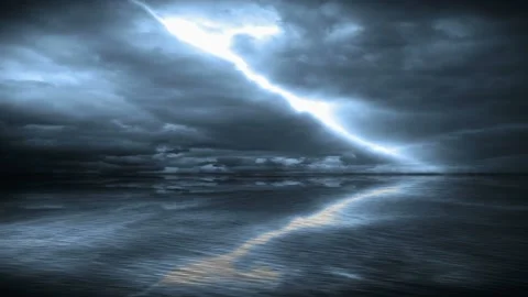 Fantasy video composition features a dramatic scenery of a huge lake and a Stock Footage 160668773