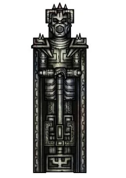 Fantasy warrior statue Stock Illustration
