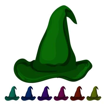 Fantasy wizard hat cartoon vector graphic Stock Illustration