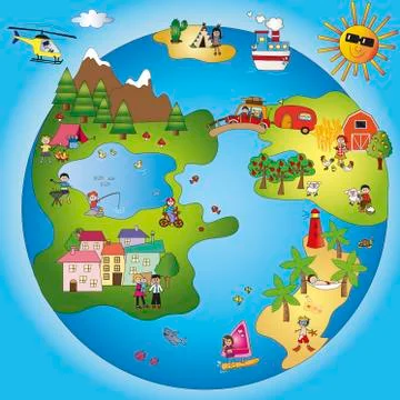 Fantasy world Stock Illustration