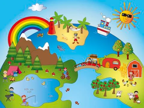 Fantasy world Stock Illustration